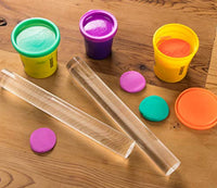 Rodillo de arcilla – Paquete de 2 rodillos de acrílico, barra de arcilla batiente, transparente, cerámica perfecta herramienta de artesanía de arcilla para moldear, alisar, modelar, esculpir 1 x 1 x 8 pulgadas - Arteztik

