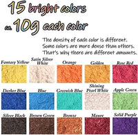 Seisso Mica Pigmento en polvo de 15 colores, colorante de pigmento fino brillante para manualidades, hacer jabones, pinturas de resina epoxi, sellos de goma, arcilla para niños, 0.35 oz cada botella - Arteztik
