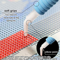 Bolígrafo de punta de perforación con punta de diamante para pintura con diamantes de imitación, kit de accesorios, regalo ideal para adultos (4 bolígrafos con 4 empuñaduras suaves) - Arteztik
