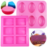 3 moldes de silicona para jabón de flores, 6 cavidades, molde para magdalenas, moldes con forma de flor, para hacer galletas de gelatina, chocolate, bandejas de jabón hechas a mano, color al azar - Arteztik
