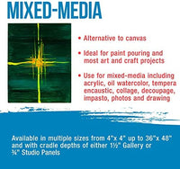 U.S. Art Supply - Tableros de madera de abedul de 18.0 in x 47.9 in de profundidad (2 unidades) - Lienzo de pared de madera de profundidad para artista, pintura de medios mixtos, acrílico, aceite, encáustico - Arteztik
