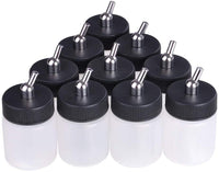 ABEST nueva 10pcs aerógrafo Air Brush Tapa de succión de botella de plástico Jar 22 cc/estándar - Arteztik
