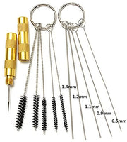 JOYOOO 4 Set aerógrafo pistola lavado herramienta de limpieza de Kit de limpieza incluyen acero inoxidable aguja de precisión cepillo para polvo de nailon vidrio Pot Holder - Arteztik

