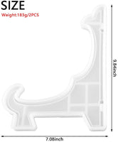 Iriisy - Molde de silicona para resina epoxi, 2 unidades, 10.0 in, soporte de placa de silicona, moldes de fundición de resina para hacer tú mismo, certificado de mesa, marco de fotos, libro, caballetes de arte - Arteztik
