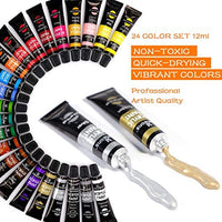 WINSONS juego de pintura acrílica, no tóxico, 24 colores (24 x 0.4 fl oz), pigmentos ideales para principiantes, pintores, niños, estudiantes, escuela y aula - Arteztik
