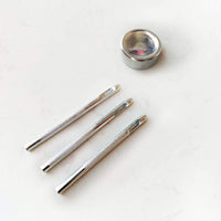 MOU DIY Basic Leather Craftsmanship, Rivet Button Tool Leather Rivet Installation Program, Clothing Button Installation Tool, Pressure Rivet Tool (Convex Rod + Round Bottom + Punch) Kit - Arteztik

