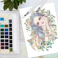 Set de pintura de acuarela para niños, suministros de arte, regalos de pintura para artistas, adultos, adolescentes, juego de 24 colores vibrantes surtidos con pinceles de acuarela, paleta y estuche de almacenamiento duradero - Arteztik
