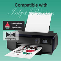 MEcolour - Papel de transferencia de tinta para impresora de inyección de tinta, color blanco y claro, paquete de 10 hojas, 8.3 x 11.0 in, compatible con impresora de tinta de sublimación de inyección de tinta para telas ligeras, camisetas personalizadas - Arteztik
