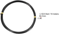 Alambre de aluminio de 0.039 in de diámetro de uxcell, alambre de metal flexible, color negro para manualidades - Arteztik
