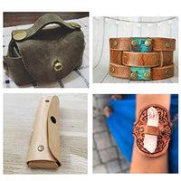 Remaches de cuero de metal resistente fijador herramienta de ajuste de cuero herramienta de artesanía con herramienta de perforación con 160 juegos de remaches de cuero para bricolaje de cuero artesanía, ropa, zapatos, bolsos, cinturones, decoración de re - Arteztik
