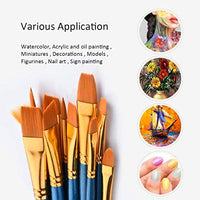 Juego de 12 pinceles de pintura Atmoko con 2 paletas para acuarela, acrílico y pinturas al óleo, perfecto para pintar lienzos, cerámica, arcilla, madera y modelos, gran regalo para niños, artistas - Arteztik
