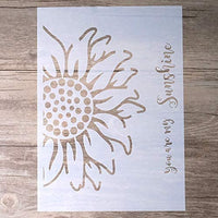 Plantilla decorativa de girasol para pintar en paredes, muebles, manualidades, tamaño A4 - Arteztik
