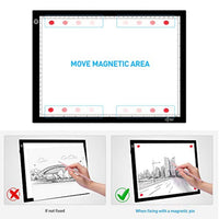Icetek - Caja de luz LED ultradelgada y portátil A4, cable de alimentación USB, intensidad regulable, luz LED para dibujo, boceto, animación Visualización de rayos X - Arteztik

