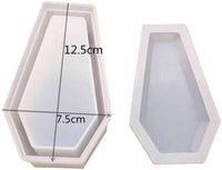 KHTAA Moldes de resina de silicona, caja de almacenamiento de resina para ataúd, moldes de epoxi UV, moldes para joyas, manualidades, decoración del hogar, herramienta de bricolaje para Halloween - Arteztik
