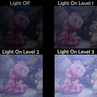 Almohadilla de luz LED A4 con cable USB, cargador de pared USB, bolsa de fieltro de poliéster y clip de almohadilla negra para manualidades y pintura de diamante - Arteztik
