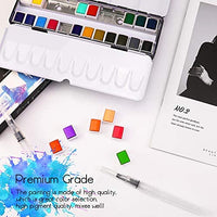 Artistas acuarela juego de pintura removible acuarela kits de pintura suministros de arte de pintura regalos para mujeres, adultos, niños, suministros de pintura profesional con paleta, acuarela pincel bolígrafos (24 colores) - Arteztik
