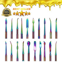 SKMZ - Juego de 10 espátulas de acero inoxidable para tallar cera de tamaño grande, herramienta de tallado, espátula de doble extremo, arcoíris para tallar cera, estatua de todos los santos y regalo de Navidad - Arteztik
