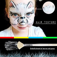 Amagic - Juego de 6 brochas de pelo natural de cerdas de cerdo de cerdo de cerdo de cerdas de cerdas de cerdas de cerdo de cerdas de cerdo para pintura acrílica, mango largo de madera con estuche - Arteztik
