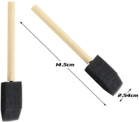 YG_Oline - Juego de 48 pinceles de pintura con mango de madera para niños, color negro - Arteztik
