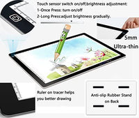 Caja tiralíneas portátil, muy fina, luz led, cable de alimentación USB, brillo ajustable, caja para artistas, de dibujo, bocetos, diseño de animaciones, visor de rayos - Arteztik
