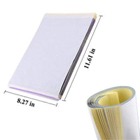 Yuelong - 15 hojas de papel de transferencia de tatuajes, plantillas de tatuaje, plantillas térmicas de papel, 4 capas, 8 1/2 x 11 pulgadas, papel de calco para tatuajes de bricolaje, kit de transferencia de tatuajes - Arteztik
