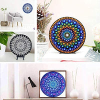 PASISIBICK 10 piezas de cartón redondo negro mandala papel kraft DIY cartones para artista pintor - Arteztik
