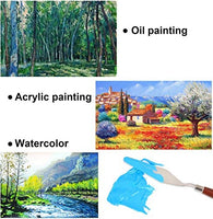 Cuchillo de pintura, 5 cuchillos de paleta de espátula con hoja de acero inoxidable y mango de madera, kit de rascador de mezcla para artistas, pintura al óleo, acuarela al óleo, manualidades, roca, pintura facial - Arteztik
