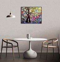 Pintura por números para principiantes adultos, 16.0 x 20.0 in, kit de pintura acrílica de rosa roja y amarilla sobre lienzo con 3 pinceles de pintura para decoración de pared del hogar - Arteztik
