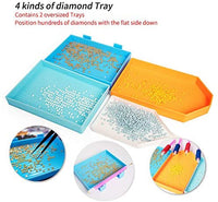 SIBOTER 61 piezas 5D diamantes accesorios de pintura, incluye bolígrafo de pintura de diamante, caja de almacenamiento de pintura de diamante y rodillo de pintura de diamante, accesorios de arte de diamante y herramientas para adultos principiantes - Arteztik

