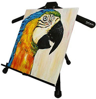 Mont Marte Caballete de mesa para pintar, bonito caballete de pintura para niños, artistas y adultos. Altura ajustable hasta 21 pulgadas., Metal, Negro, Paquete de 1 - Arteztik
