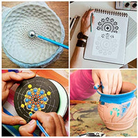 WANDIC Mandala Kit de puntos, 35 piezas Mandala Roca Dotting Herramientas Arte Pintura Herramientas Set con Mandala Plantillas, Herramientas de punteado, varillas acrílicas, paleta de pintura para cerámica Rock Pintura - Arteztik
