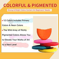 Juego de pintura de acuarela para niños, lavable y no tóxico, 12 colores de acuarela, pigmento con paleta de fácil agarre, perfecto para principiantes, educación artística para niños - Arteztik
