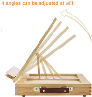 Caballete de escritorio de madera con cajón de almacenamiento para artistas, mesa ajustable, caballete de dibujo, soporte para libros de dibujo, suministros de pintura artística portátil - Arteztik
