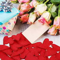 Willbond - 300 pegatinas de fieltro con forma de corazón para el día de San Valentín, Rojo - Arteztik
