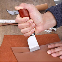 DaveandAthena 5 unidades de biselador de cuero y cuchillo de corte de piel, mango de madera, herramienta de corte biselado para bordes biselados, herramienta de corte de cuero para bricolaje (0.059 in, 0.047 in, 0.039 in, 0.031 in) - Arteztik
