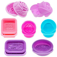 QumenEY 14 moldes de jabón de silicona antiadherentes, de grado alimentario, redondo, ovalado, suministros para hacer jabón hecho en casa, magdalenas, magdalenas, molde para hornear (colores mezclados) - Arteztik

