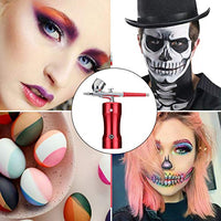 Snefe - Kit de aerógrafo, mini pistola compresora de aire, recargable, portátil, multiusos, pluma de aire con aguja de 0.012 in para maquillaje, tatuaje, decoración de uñas, coche, pintura, tarta, US, Rosado - Arteztik
