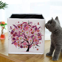 5D DIY Diamond Painting Caja de almacenamiento plegable, Mosaico Hacer Taladro Forma Especial Diamante Kit de Pintura para Bolsas, Bordado Diamante Artes Artesanía Decoración del Hogar (H) - Arteztik
