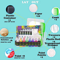 marmolado Kits de pintura niños agua Color Ebru Starter Set para innovador de tela de papel hecho a mano Art juguetes - Arteztik
