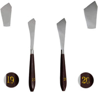 4 cuchillos de pintura, paleta de artista de acero inoxidable, cuchillo, rascador de pintura, espátula de pintura para pintura al óleo, pintura acrílica - Arteztik
