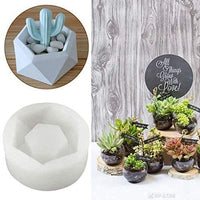 Molde de arcilla de cerámica para hacer bricolaje en plantas suculentas de silicona, molde para jarrón de hormigón, hecho a mano, para tartas, pizzas, gelatinas, microondas y congelador (diamante) - Arteztik
