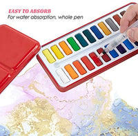 Artibox Juego de pintura para principiantes en acuarela, 24 colores vibrantes surtidos en caja de metal, juego de acuarela profesional con 2 pinceles, 1 pincel de pintura para detalles, ideal para principiantes y estudiantes - Arteztik
