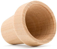 Craft – Flower Pot – 1 – 1/2 inches de altura y 1 – 5/8 inch Amplia a la apertura – Unfinished Madera Flor pot- por Pájaros Carpinteros Artesanía - Arteztik
