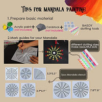 Plantillas de mandala con lunares, plantillas de mandala, plantilla de puntos, plantillas de dibujo para mandala, rocas de pared, madera, piedra, pintura, por BAISDY - Arteztik
