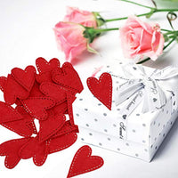 Willbond - 300 pegatinas de fieltro con forma de corazón para el día de San Valentín, Rojo - Arteztik
