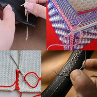 Kit de reparación de tapicería de piel con punzón de costura, rasqueta de costura, agujas de costura de mano de cuero, hilo de costura, kit de herramientas de artesanía de cuero para principiantes y profesionales artesanía de cuero - Arteztik
