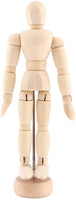 Maniquí de madera de 7.9 in con soporte para exhibición de mesa, dibujo de pintura de Manikin, limas móviles de dibujo artístico, flexible totalmente unido. - Arteztik
