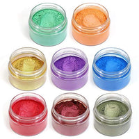 SEISSO 8 colores pigmento en polvo, 15 g/0.53 oz embotellado polvo de mica natural tinte de resina epoxi para limo, bomba de baño, bricolaje jabón vela fabricación, uñas artísticas, manualidades - Arteztik
