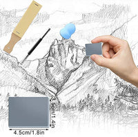 Mukum - 25 herramientas de dibujo para mezclar muñones y tortilones con bocetos de papel de lija, sacapuntas, herramienta de extensión de lápiz para dibujar - Arteztik
