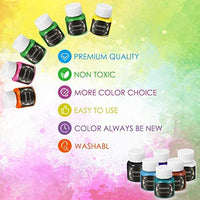 Pintura de cristal de 12 colores vibrantes para copas de vino, bombillas de luz, pintura de bricolaje (12 x 0.8 fl oz) - Arteztik

